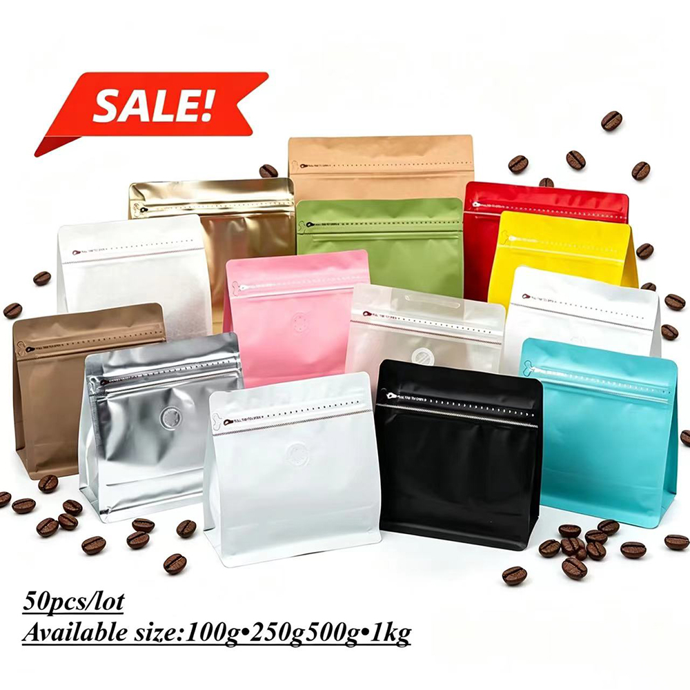 Coffee Tea Day - 50pcs 매트 블랙 Mylar 알루미늄 호일