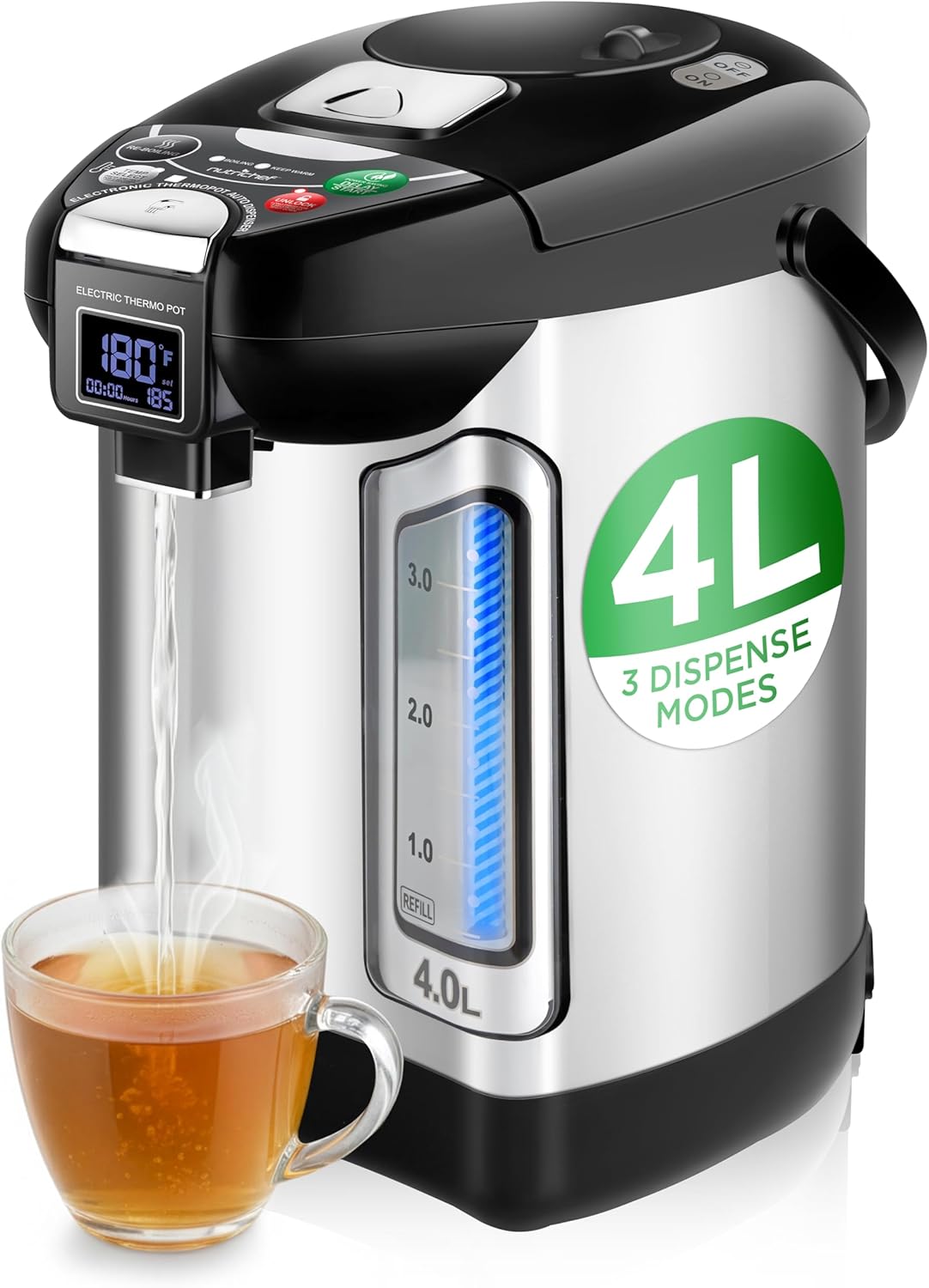 Coffee Tea Images - 4L LCD 디스플레이가 장착된 전기 온수