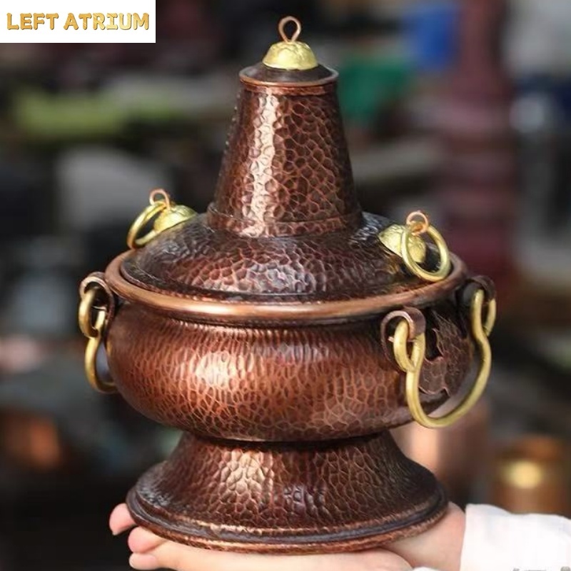 Coffee Tea And Leaf - 다기능 순수 구리 핫팟 수공예 꽃병