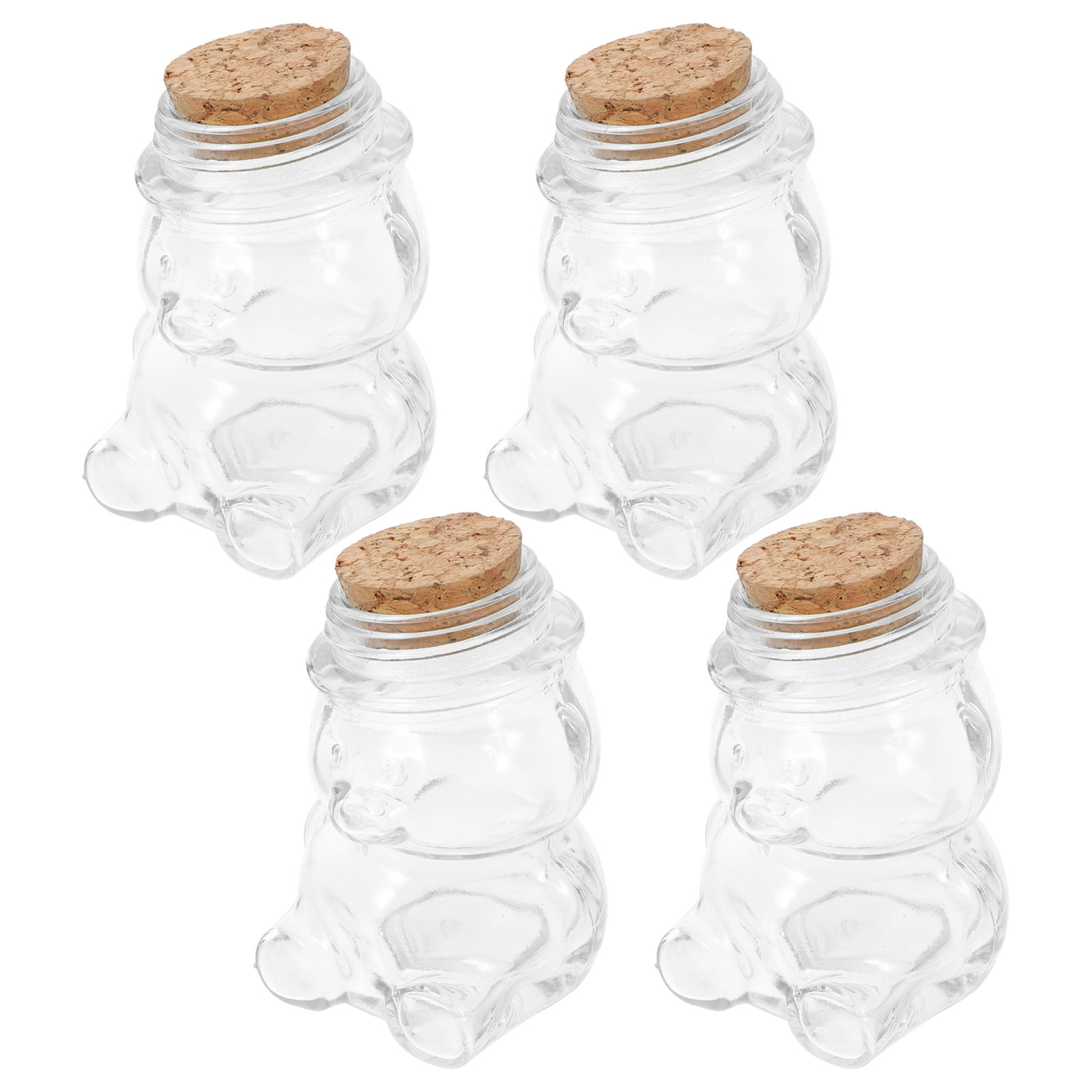 Coffee Tea Jar Set - 4Pcs 유리 사탕 항아리 세트 사탕,