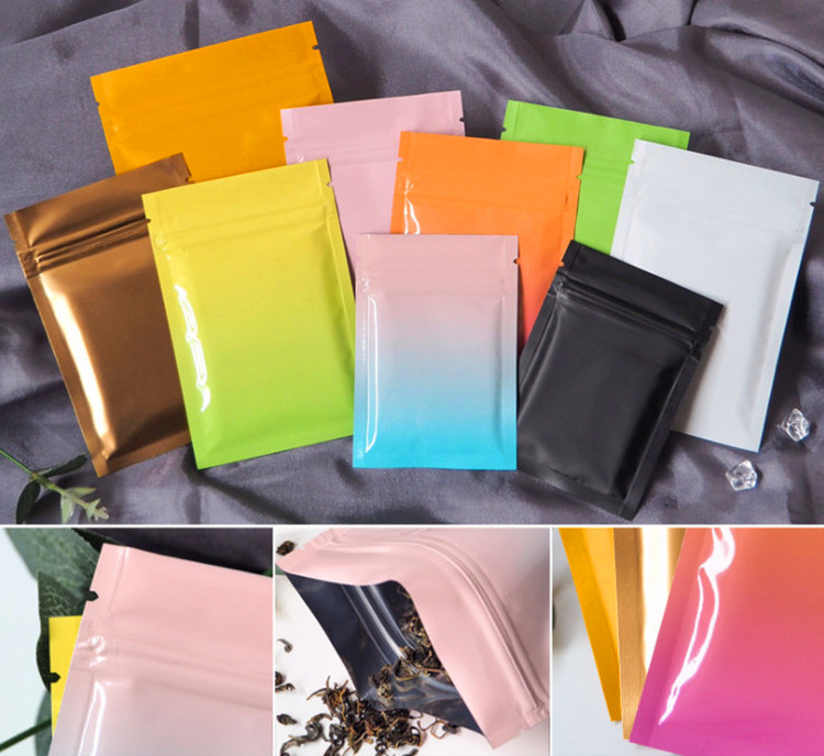 200PCS 무광택 플랫 알루미늄 호일 지퍼락 포장 백 - Coffee Tea Images 리뷰 및 가격