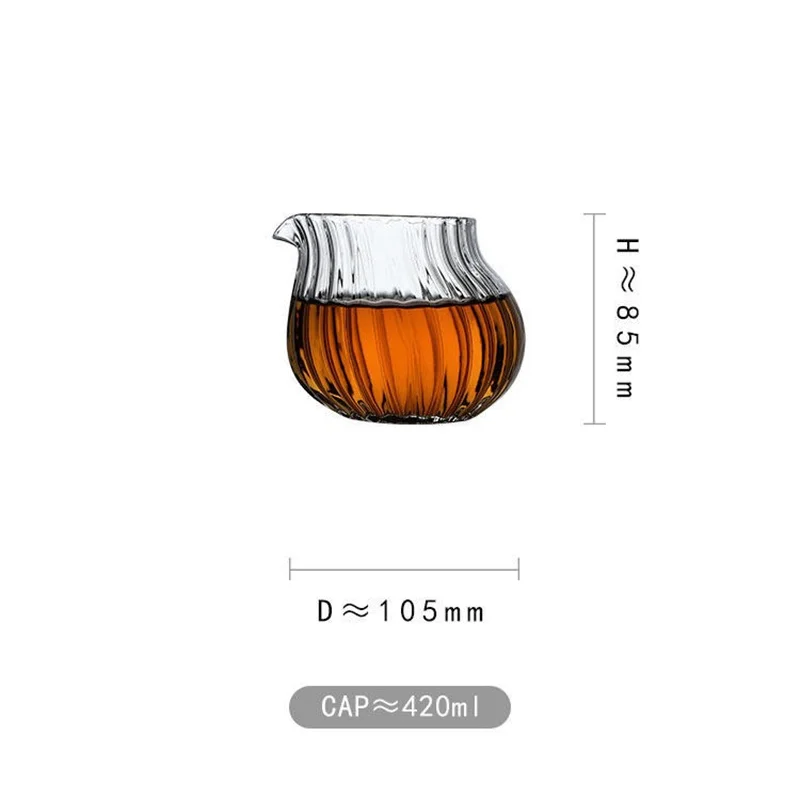 420ml 수직 골이 있는 내열 유리 페어컵 차 디스펜 - Coffee Tea Japan 리뷰 및 가격