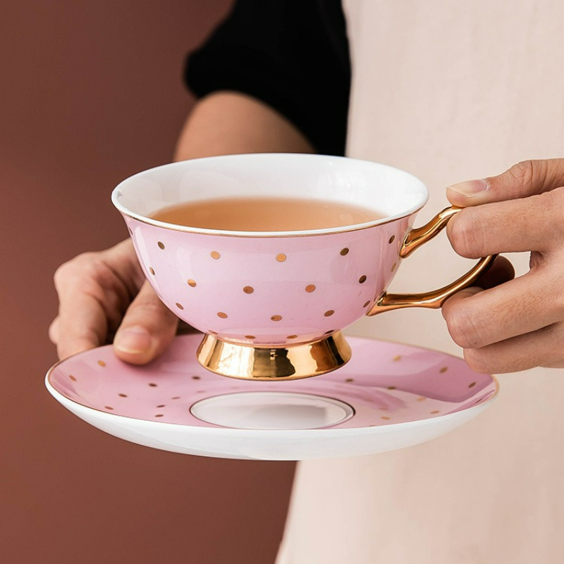 세라믹 핑크 커피 머그잔과 접시가 있는 티컵, 사무실용 - Tea Coffee Pot Set 리뷰 및 가격