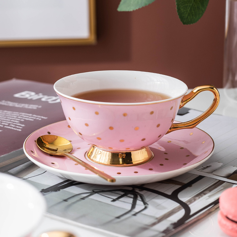 세라믹 핑크 커피 머그잔과 접시가 있는 티컵, 사무실용 - Tea Coffee Pot Set 리뷰 및 가격
