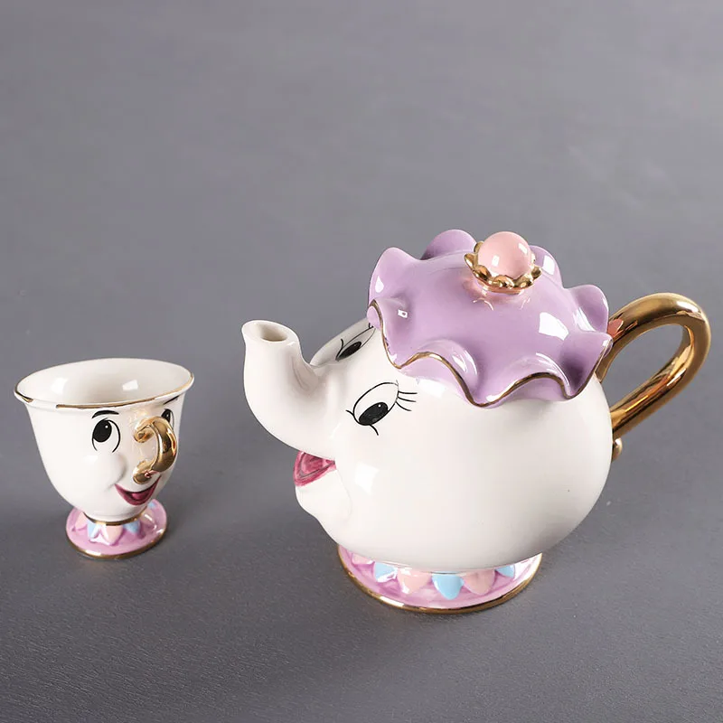 새로운 만화 티팟 귀여운 만화 미녀와 야수 커피 포트  - Tea Coffee Pot Set 리뷰 및 가격