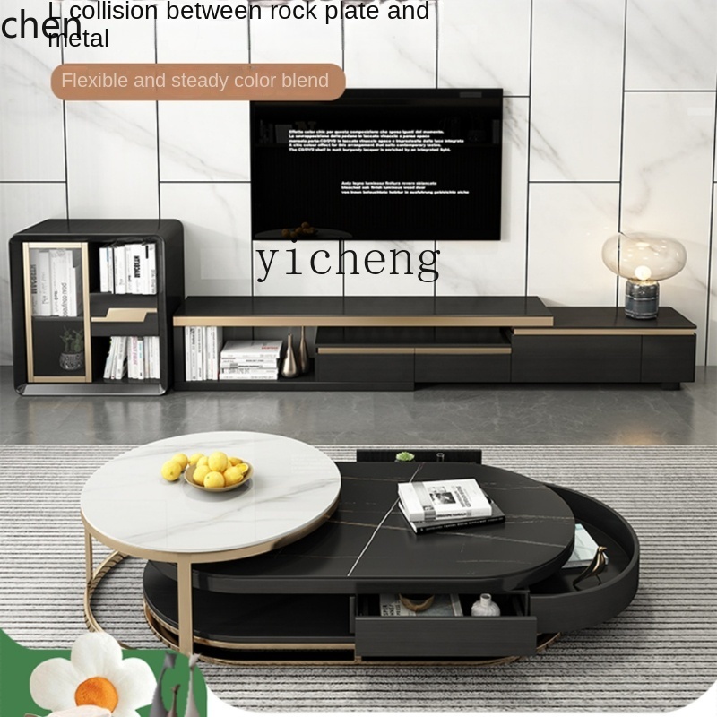 YFY 라이트 럭셔리 스톤 플레이트 티 테이블 거실용  - Coffee Tea Unit 리뷰 및 가격