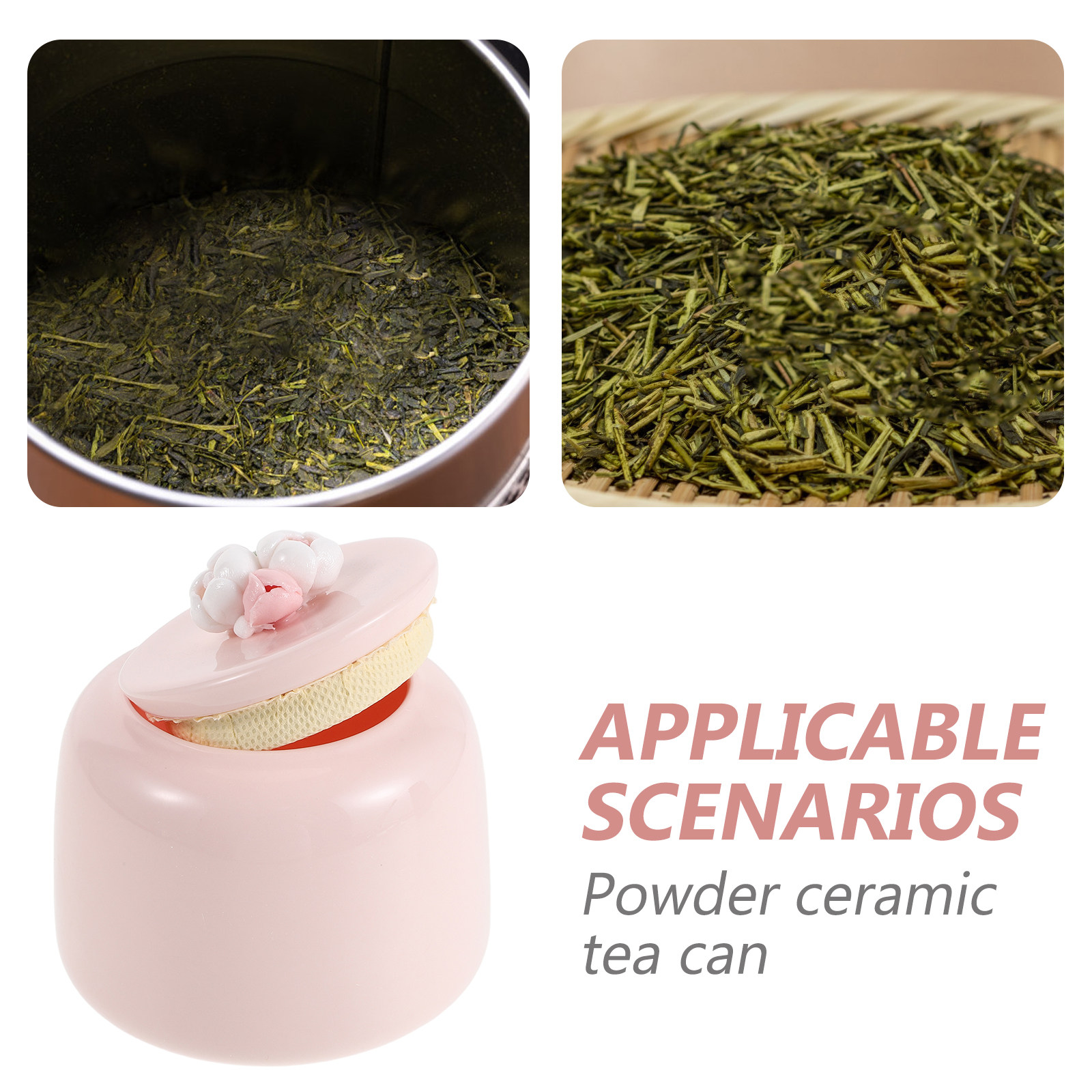 세라믹 차 보관 용기 핑크색 도자기 식품 보관 용기 밀 - Coffee Tea And Leaf 리뷰 및 가격