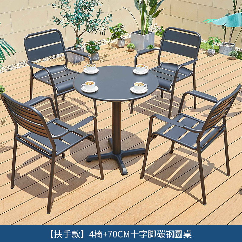 북유럽 스타일 야외 빌라 테라스 금속 테이블 및 의자, - Coffee Tea Break 리뷰 및 가격