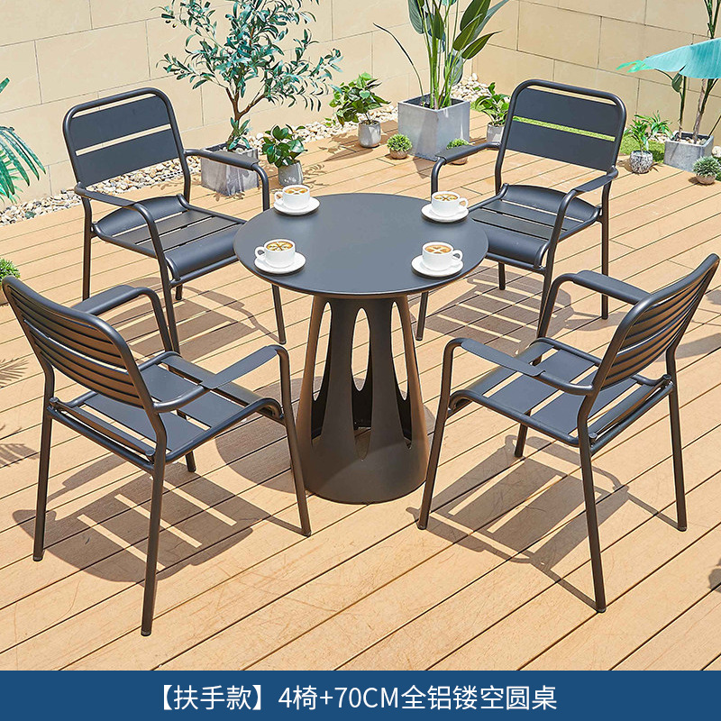 북유럽 스타일 야외 빌라 테라스 금속 테이블 및 의자, - Coffee Tea Break 리뷰 및 가격