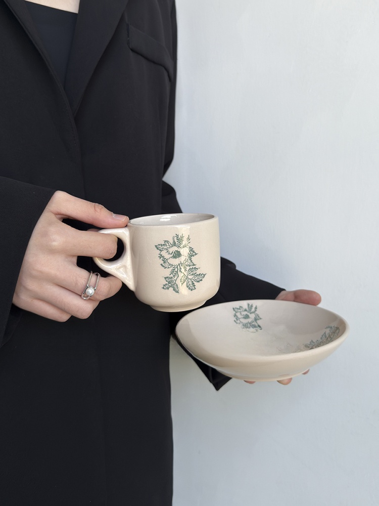 한정판 빈티지 봄 녹색 잎사귀 세라믹 커피잔 애프터눈  - Coffee Tea And Leaf 리뷰 및 가격