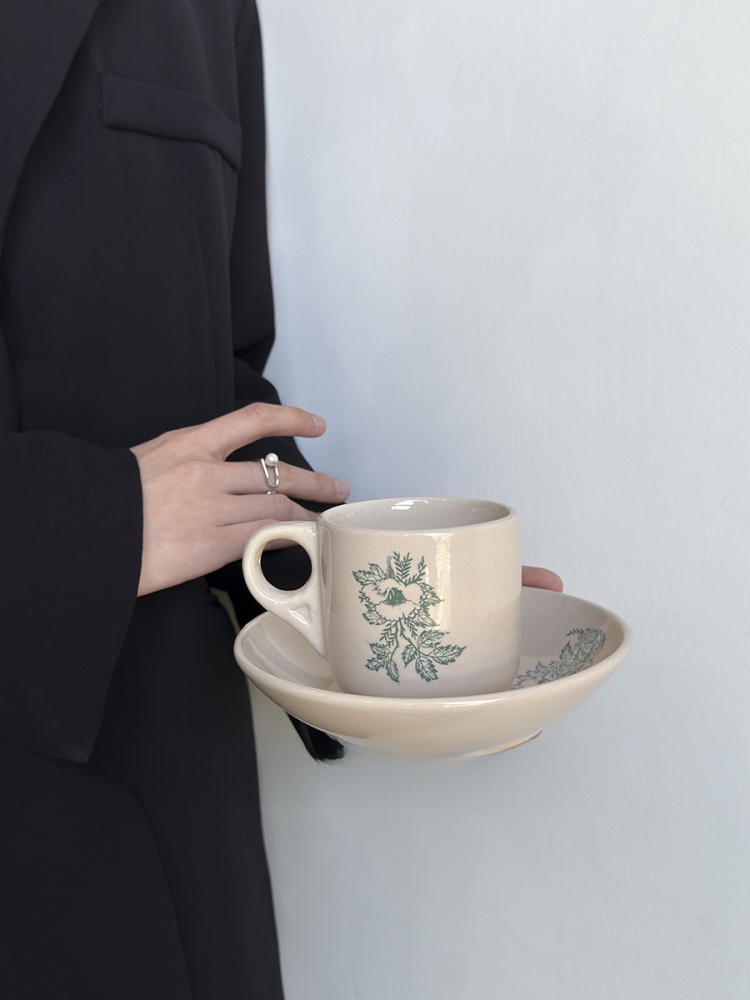 한정판 빈티지 봄 녹색 잎사귀 세라믹 커피잔 애프터눈  - Coffee Tea And Leaf 리뷰 및 가격
