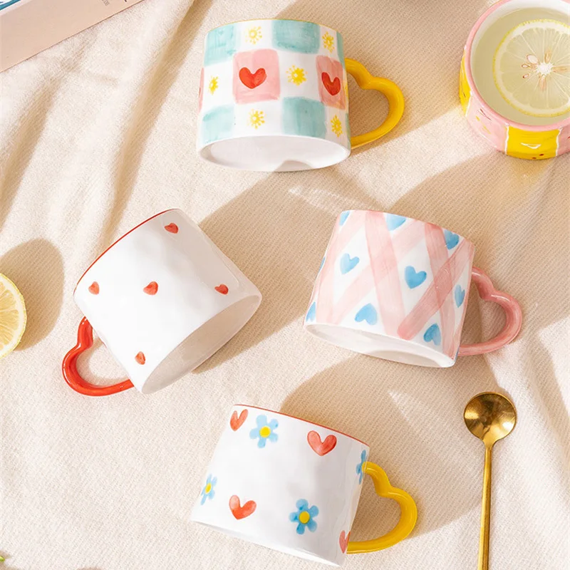 수제 러브 하트 커피 컵, 크리에이티브 세라믹 머그잔, - Coffee Tea Love 리뷰 및 가격