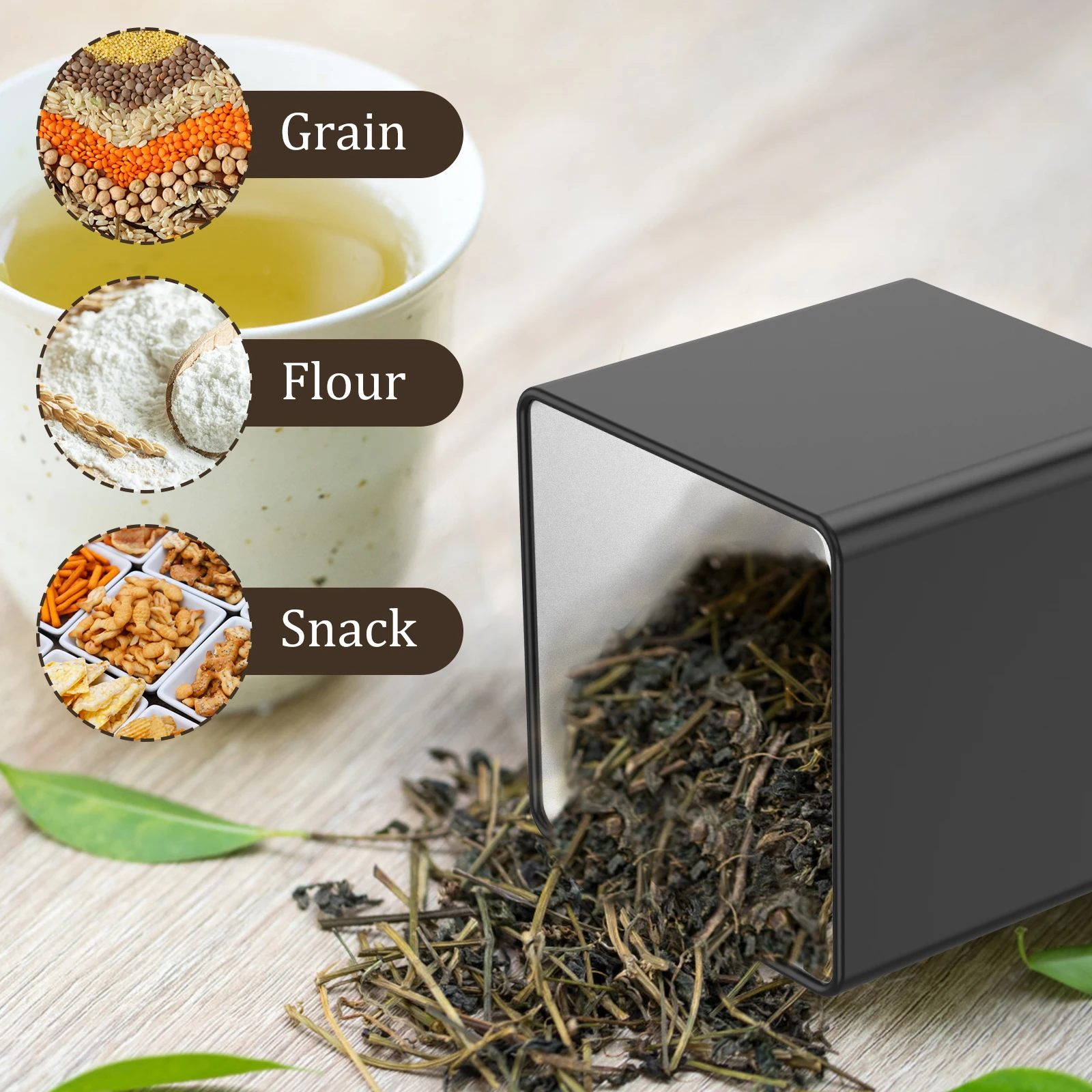 3개 세트 500ml 차/설탕/커피 보관 용기, 대나무 - Coffee Tea Jar Set 리뷰 및 가격