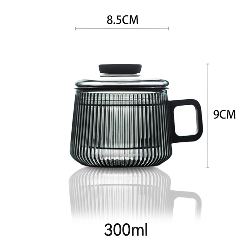 스트라이프 하이 붕규산염 유리 차 머그잔, 나무 손잡이 - Coffee Tea Japan 리뷰 및 가격