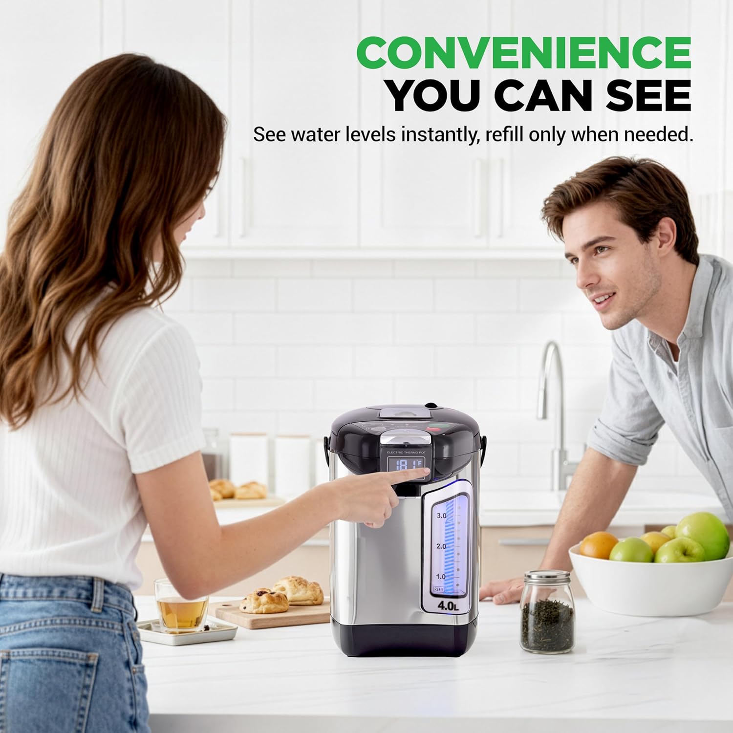 4L LCD 디스플레이가 장착된 전기 온수 디스펜서,  - Coffee Tea Images 리뷰 및 가격
