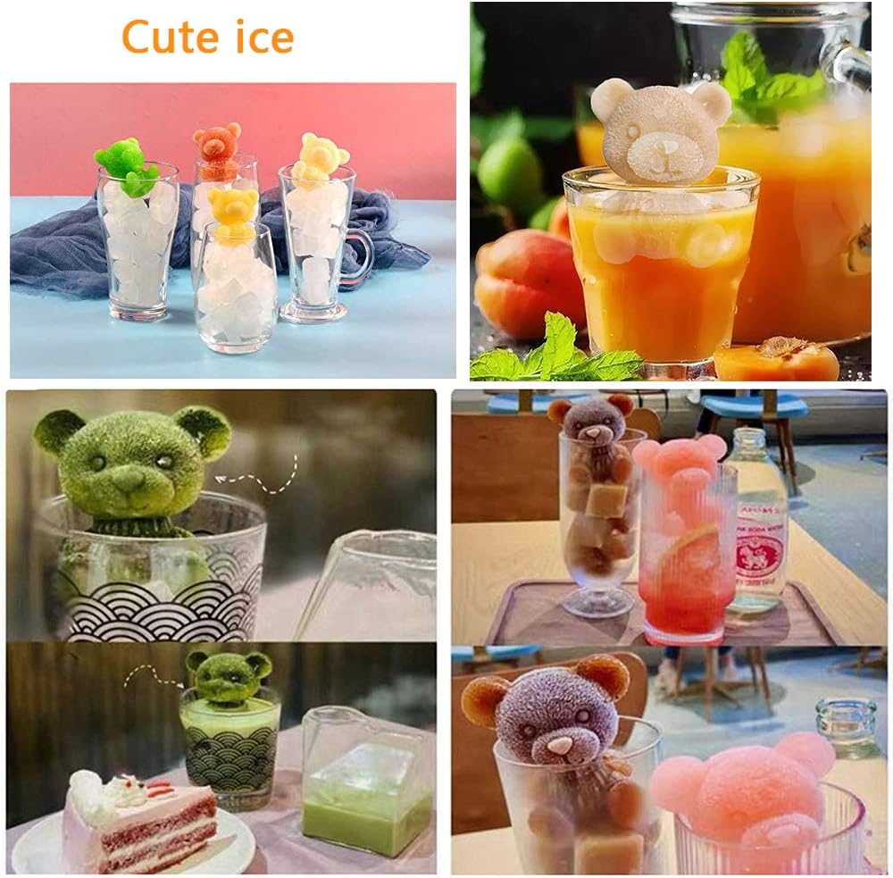 1~6개 아이스 베어 몰드 3D 곰 모양 얼음틀, 사랑 - Coffee Tea Love 리뷰 및 가격