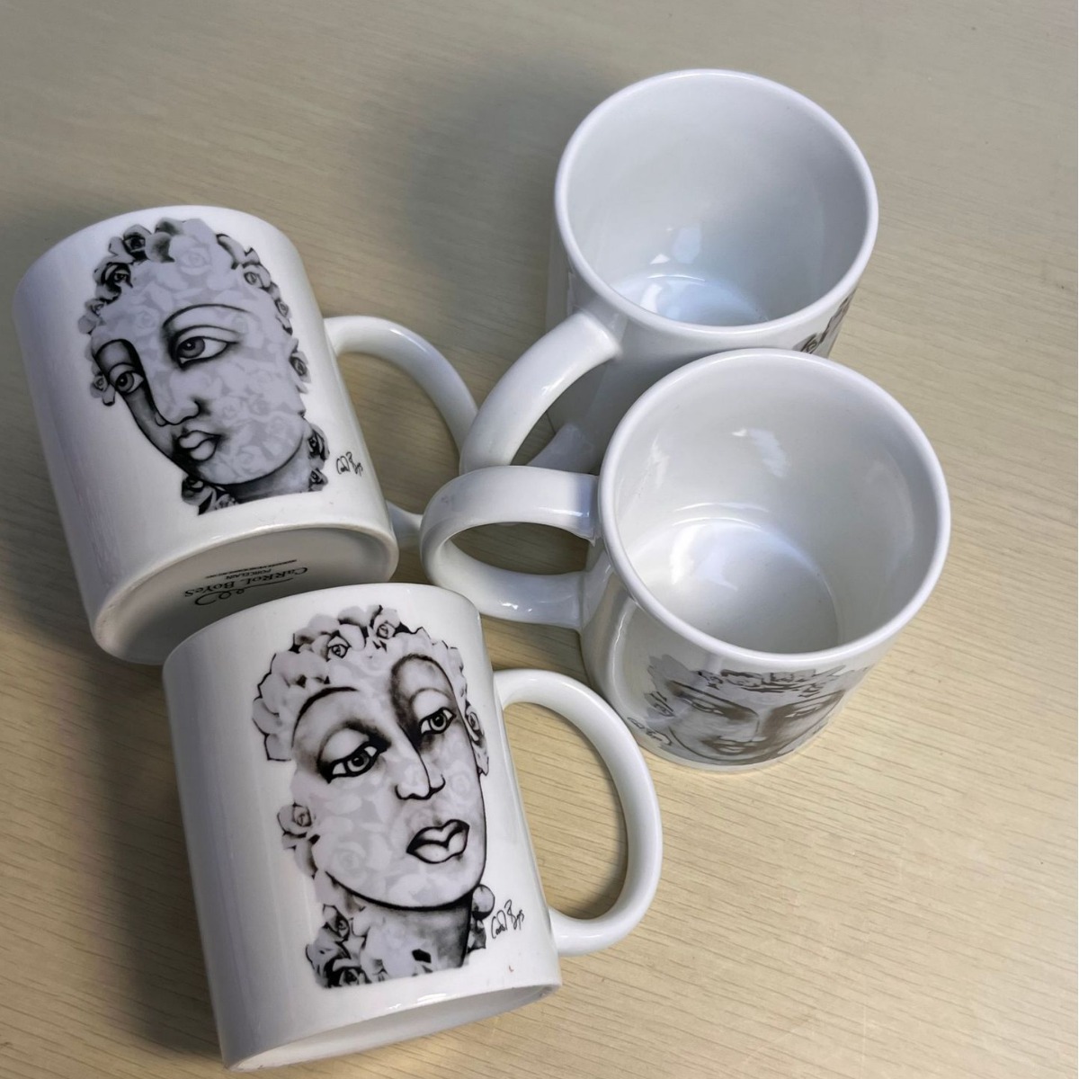 남아공 캐롤 보이즈 세라믹 머그잔, 손으로 그린 캐릭터 - Coffee Tea Images 리뷰 및 가격