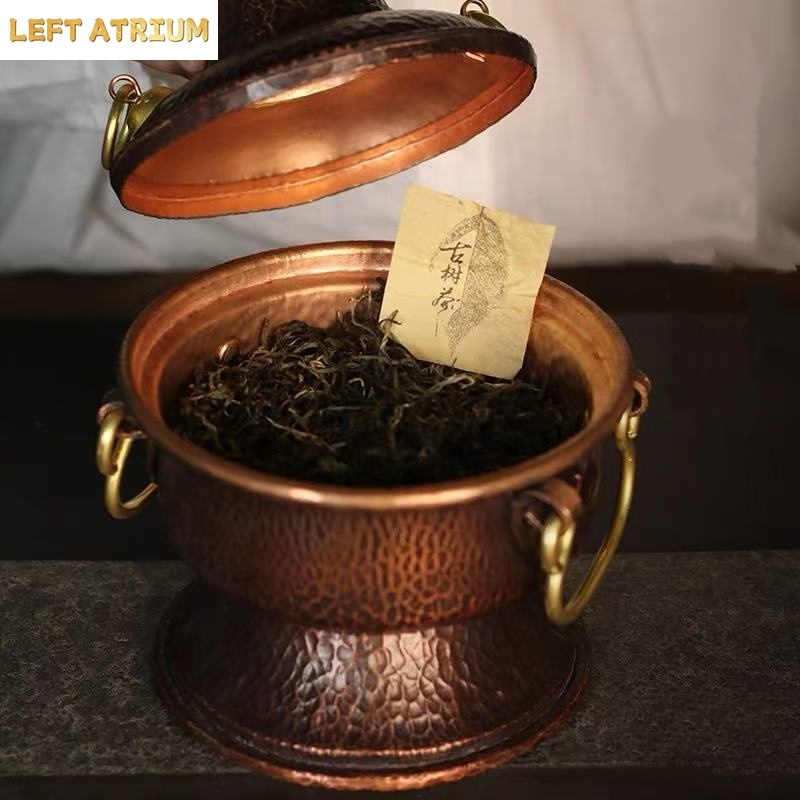 다기능 순수 구리 핫팟 수공예 꽃병 잎사귀 커피콩 용기 - Coffee Tea And Leaf 리뷰 및 가격