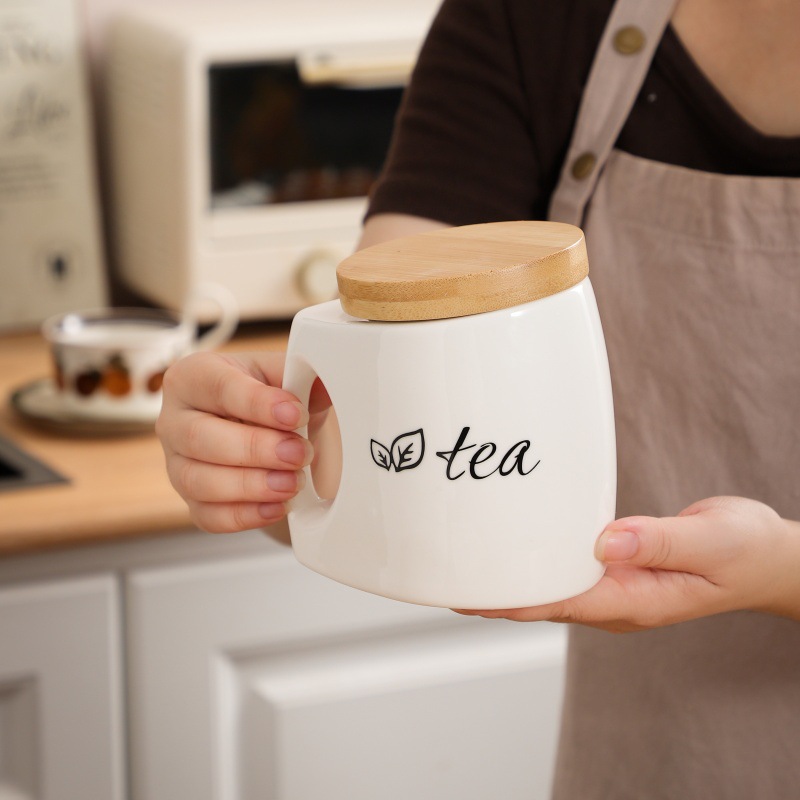 대나무 뚜껑과 손잡이가 있는 세라믹 저장 용기 - 설탕 - Canister Coffee Sugar Tea 리뷰 및 가격