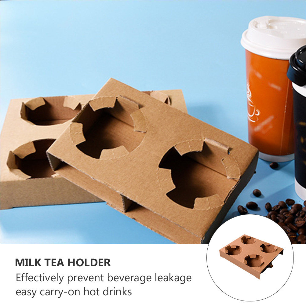 10Pcs 친환경 생분해성 종이 음료 캐리어 트레이 커 - Coffee Tea Holder 리뷰 및 가격