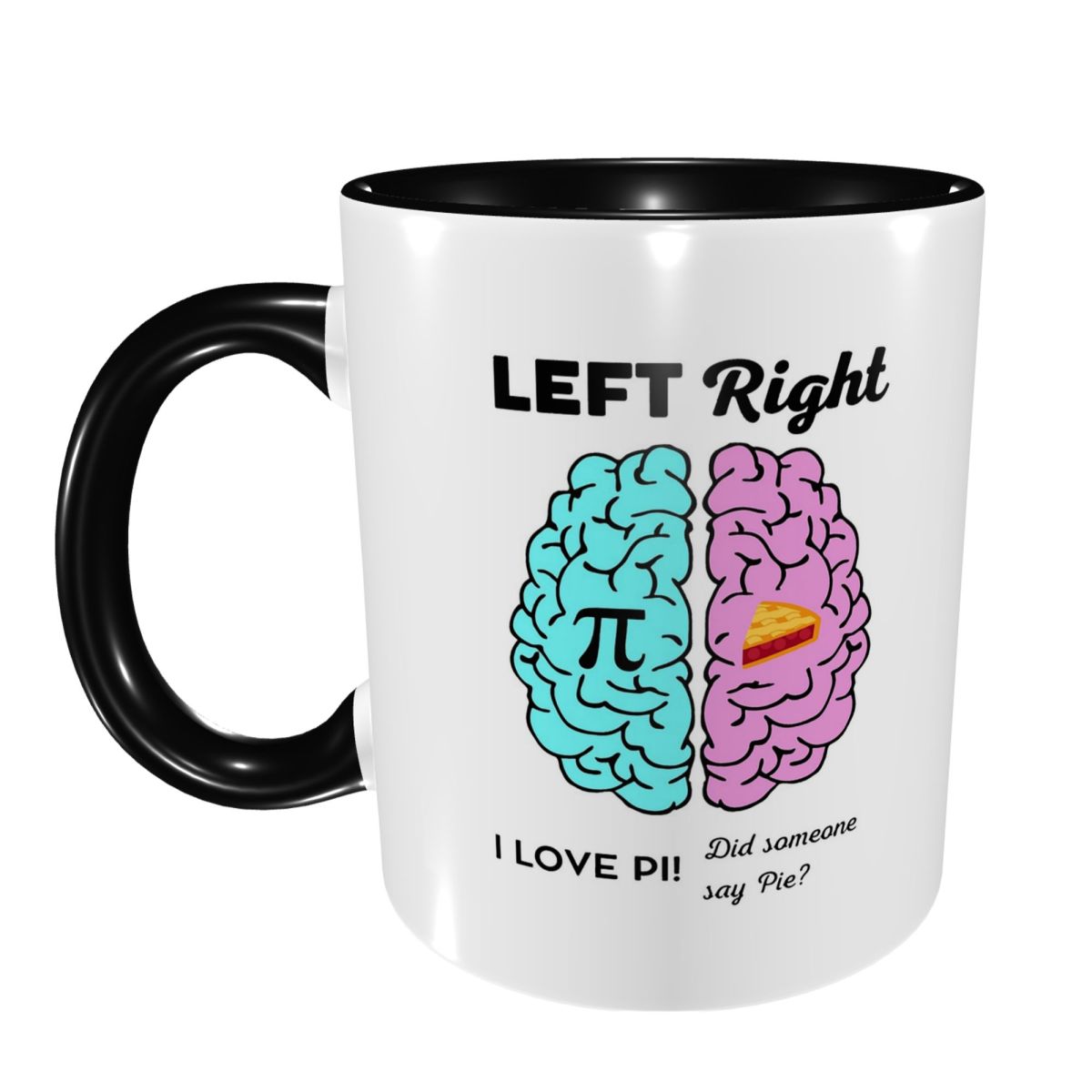 좌뇌 우뇌 반구 파이 파이 수학 농담 머그 재미있는 세 - Coffee Tea Jokes 리뷰 및 가격
