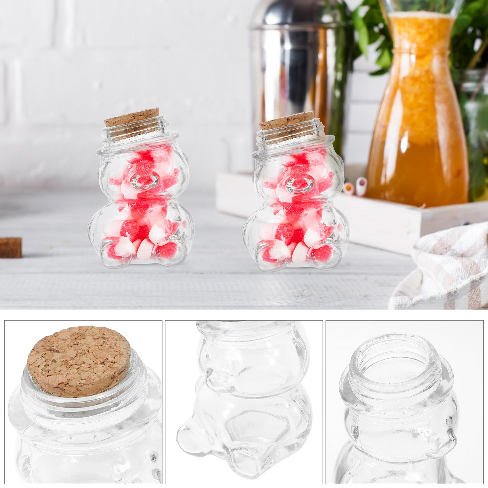 4Pcs 유리 사탕 항아리 세트 사탕, 비스킷, 차,  - Coffee Tea Jar Set 리뷰 및 가격