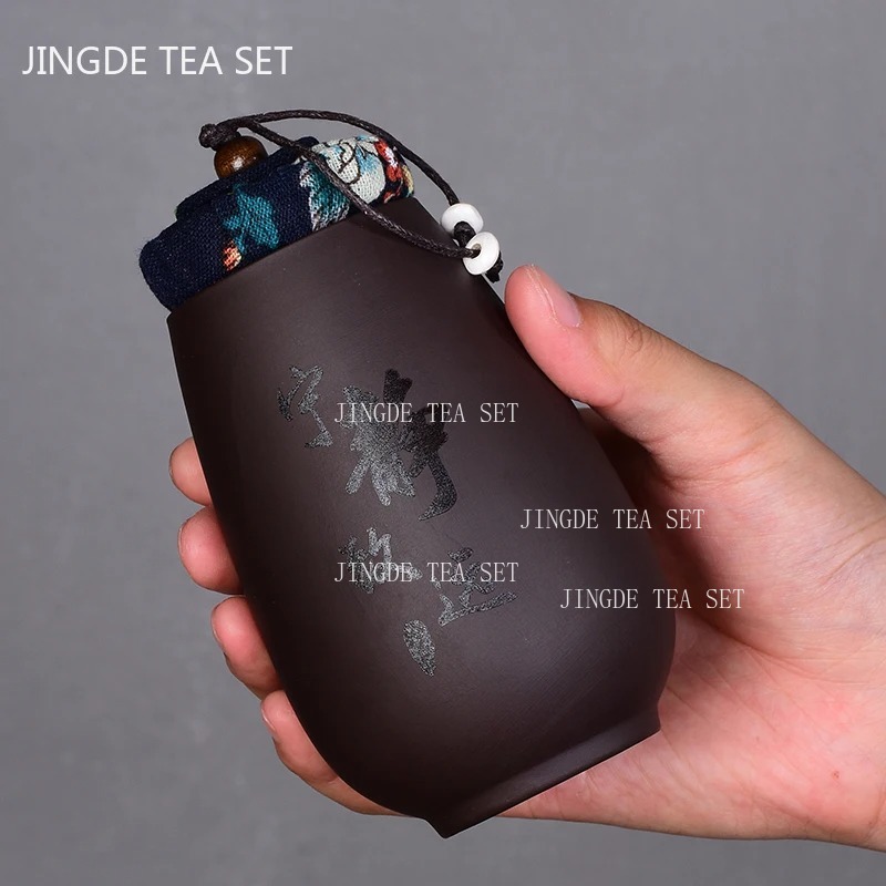 중국어 보라색 모래 작은 차 항아리 홈 차 주최자 휴대 - Coffee Tea Jar Set 리뷰 및 가격