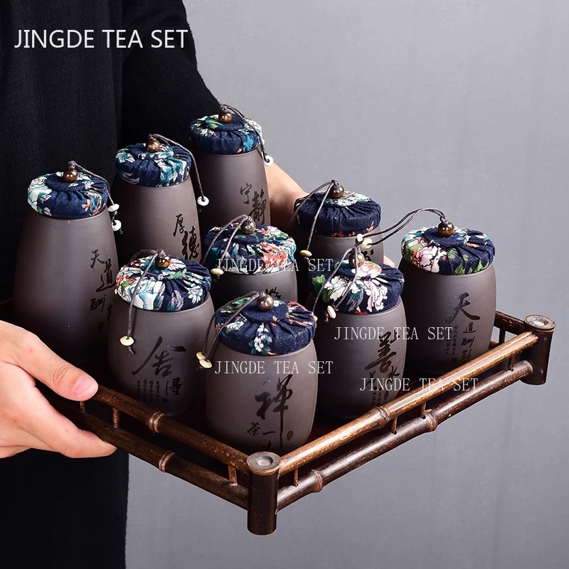 중국어 보라색 모래 작은 차 항아리 홈 차 주최자 휴대 - Coffee Tea Jar Set 리뷰 및 가격