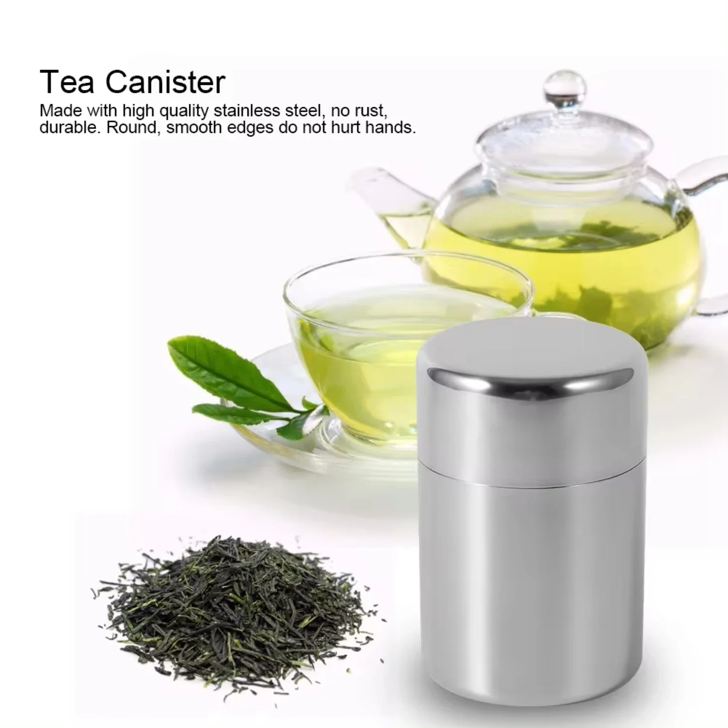 스테인리스 스틸 차잎 틴 캐니스터 용기 가정용 주방 캐 - Coffee Tea And Leaf 리뷰 및 가격